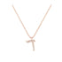 Daled - Hebrew Alef-Bet letter diamond Necklace - D letter